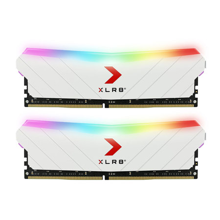PNY Technologies XLR8 Gaming 32GB (2x16GB) EPIC-X RGB 3200MHz Desktop Memory Kit, White Edition