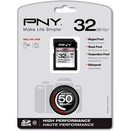 PNY 32GB Class 10 UHS-I U1 SDHC Memory Card