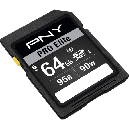 PNY Technologies 64GB PRO Elite SDXC Class 10 UHS-I U3 Memory Card