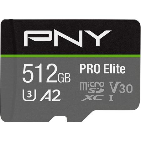 PNY Technologies 512GB Pro Elite microSDXC U3 Flash Memory Card