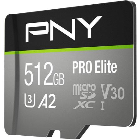 PNY Technologies 512GB Pro Elite microSDXC U3 Flash Memory Card