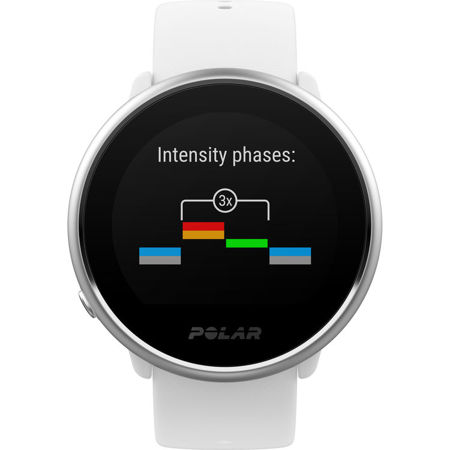 Polar Ignite Fitness Watch with GPS & Wrist-Based Heart Rate, M/L, White/Silver
