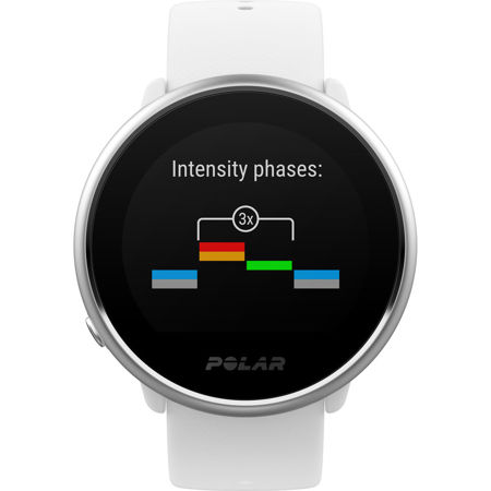 Polar Ignite Fitness Watch w/ GPS & Wrist-Based Heart Rate, Small, White/Silver