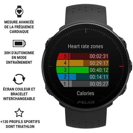Polar Vantage M Multisport GPS Watch, Heart Rate Monitor, M/L, Black/Copper