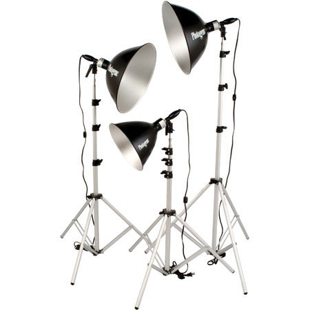 Photogenic Digilight 3-Light Location Kit, with 1 FL10 and 2 FL14 Lights, Lamps and Stands. (FLKIT-30)