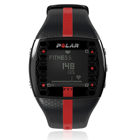 Polar FT7 Men's Heart Rate / Training Monitor Watch, Black / Red
