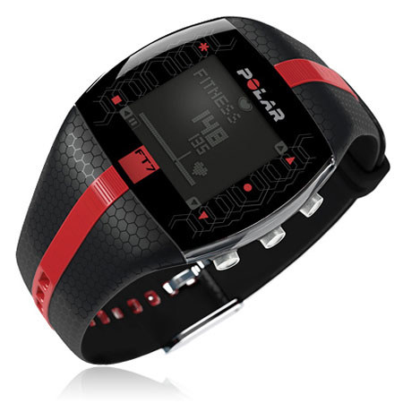 Polar FT7 Men's Heart Rate / Training Monitor Watch, Black / Red