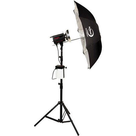 Photogenic ION Inverter with PL1250DRC 500W/s Flash Head Umbrella Kit