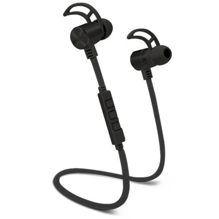 POM Gear PRO2GO P100 Wireless Bluetooth Earbuds with Inline Mic, Black