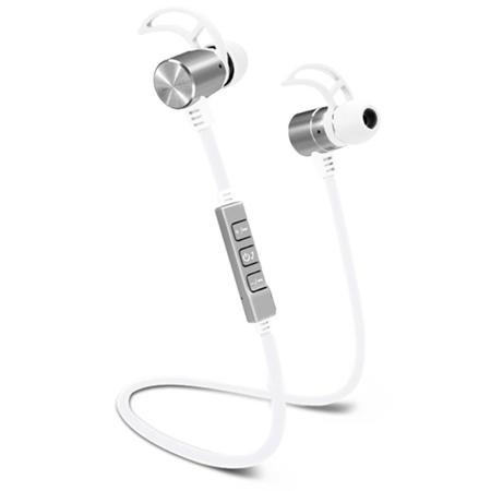 POM Gear PRO2GO P100 Wireless Bluetooth Earbuds with Inline Mic, White