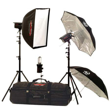 Photogenic 957902 3 Powerlight Monolight Soft Box Kit