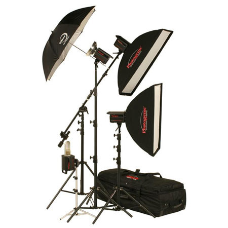Photogenic PL2515K 1500 WS Four PowerLight Monolight Studio Kit