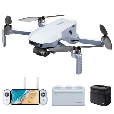 Potensic ATOM 3-Axis Gimbal 4K GPS Drone, Under 249g, 96 Mins Flight, Max  6KM Transmission, Visual Tracking, 4K/30FPS QuickShots, Lightweight for