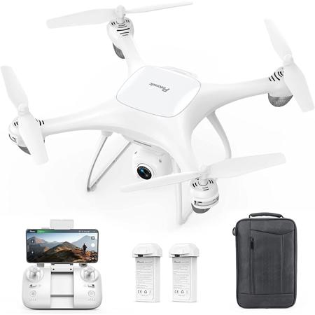 Potensic P5 GPS Drone with 2.7K HD Camera, Dual Batteries and Carrying Bag,White