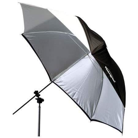 Photogenic 922425 45" White Satin Umbrella Black Cover