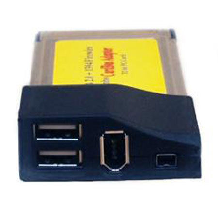 PPA International PCMCIA 2 USB 2.0 & 2 FireWire 1394a CardBus Combo