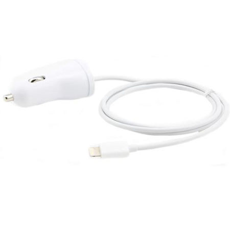 PPA International 3.2'/1m Lightning to Car Charger for iPod/iPhone/iPad, White