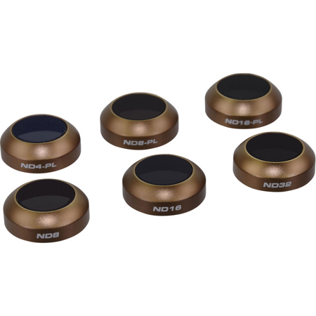 Polar Pro Cinema Series Filter Pack for DJI Mavic Pro, Includes ND4/PL Filter, ND8/PL Filter, ND16/PL Filter, ND8 Filter, ND16 Filter, ND32 Filter