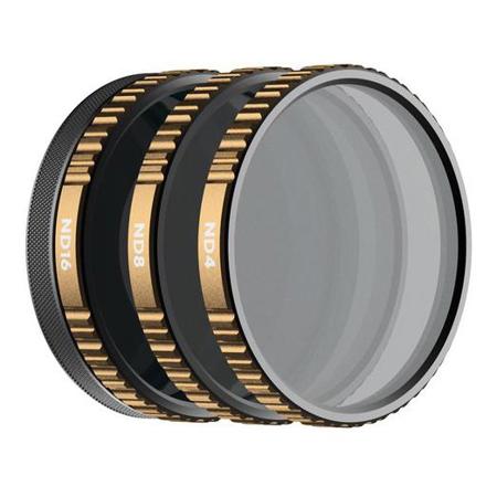 Polar Pro Cinema Shutter Collection, Includes ND4, ND8 & ND16 Filters, 3-Pack