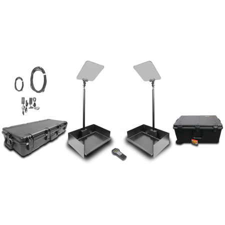 Prompter People ProLine Stage Pro Autostep 24" HB Presidential Teleprompter Kit
