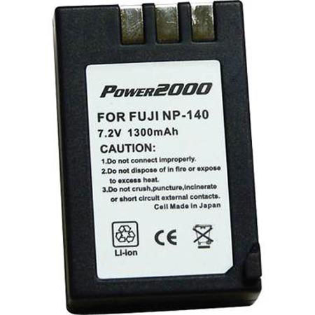 Power2000 NP-140 7.2V 1300mAh Rechargeable Lithium-Ion Battery for Fujifilm Digital Cameras