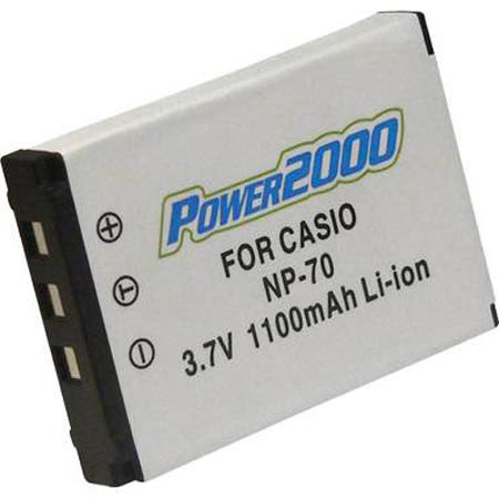 Power2000 NP-70 3.7V 1100mAh Rechargeable Lithium-Ion Battery for Casio Cameras