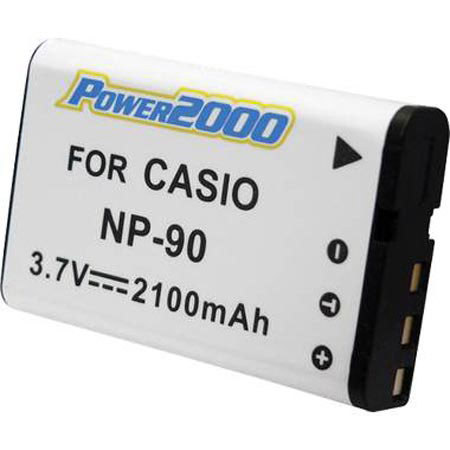 Power2000 NP-90 3.7V 2100mAh Rechargeable Li-Ion Battery for Casio Cameras