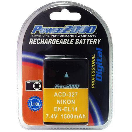 Power2000 EN-EL14 Replacement Li-Ion Battery