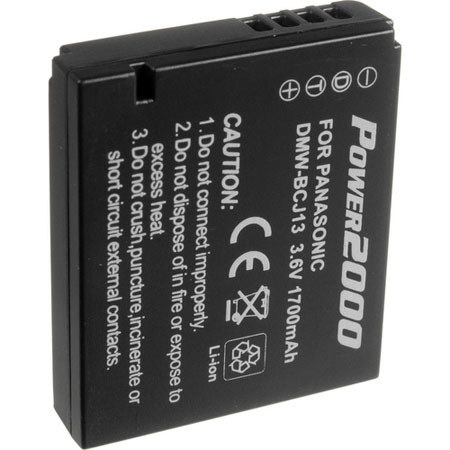 Power2000 DMW-BCJ13 3.6V 1700mAh Lithium-Ion Battery for Panasonic Cameras