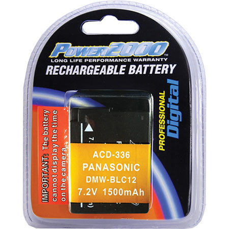 Power2000 DMW-BLC12 Replacement Panasonic Li-Ion Battry