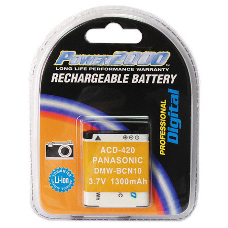 Power2000 DMW-BCN10 3.7V Rechargeable Li-Ion Battery for Panasonic Cameras