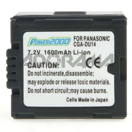Power2000 CGA-DU14 Replacement Li-Ion Camcorder Battery