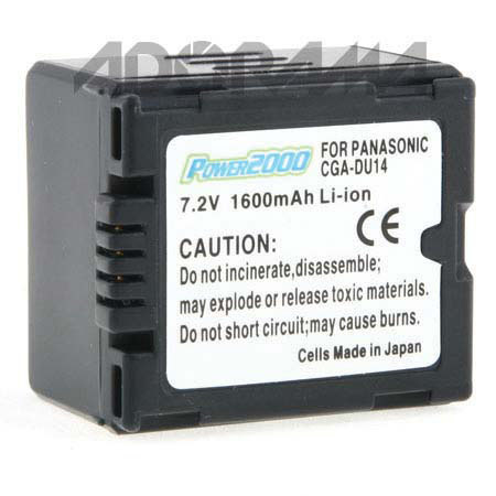 Power2000 CGA-DU14 Replacement Li-Ion Camcorder Battery