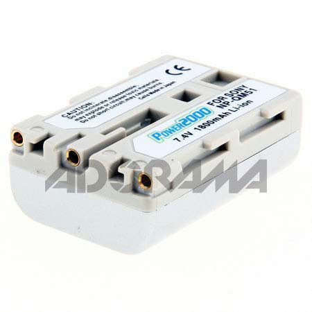 Power2000 NP-FM50/NP-QM51 7.2V 1800mAh Li-Ion Battery for Sony NP-FM50/NP-QM51