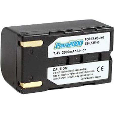 Power2000 SAM-LM160 7.2V 2000mAh Replacement Lithium-Ion Camcorder Battery
