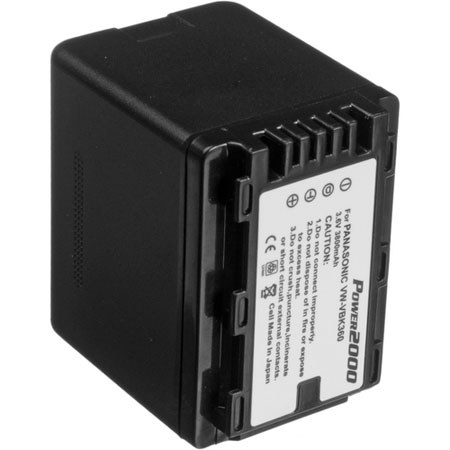 Power2000 VW-VBK360 3.6V 3800mAh Replacement Lithium-Ion Camcorder Battery