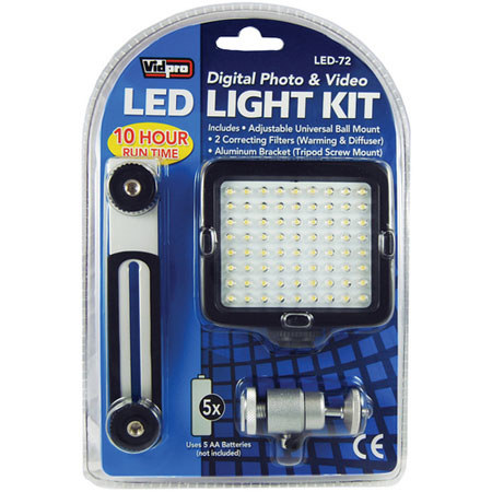 VidPro LED 72 Video Light, Shoe Mount Type.