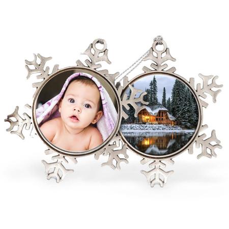 Printique Custom Metal Snowflake Ornament