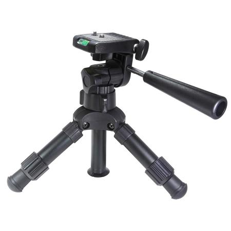 VidPro TT-12 Heavy Duty 3-Section Aluminum Table Top Tripod with 3-Way Pan Head