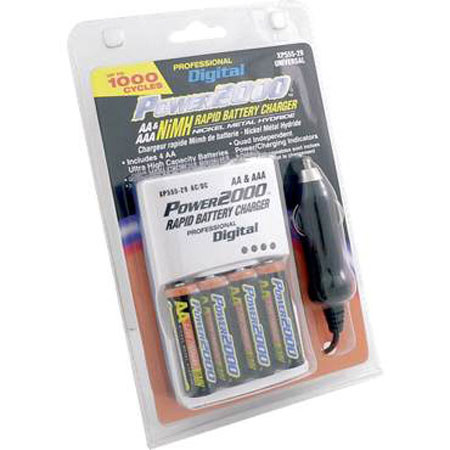 Power2000 Power Kit, 4AA 2700mAh NiMH Batteries/Charger