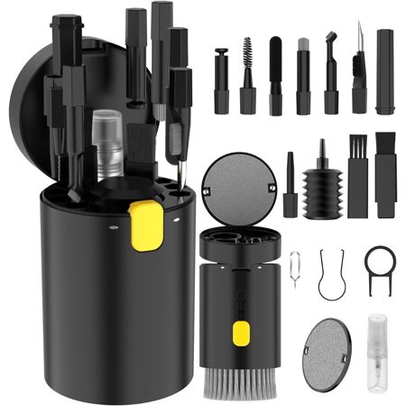 ProOptic 20-in-1 Multipurpose Cleaning Tool Set for Digital Devices (Black)