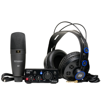 PreSonus AudioBox GO 2x2 USB Recording Interface Creator Bundle