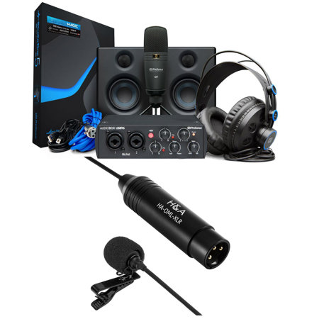 PreSonus AudioBox Studio Ultimate Bundle 25th Edition with H&A Lavalier XLR Mic