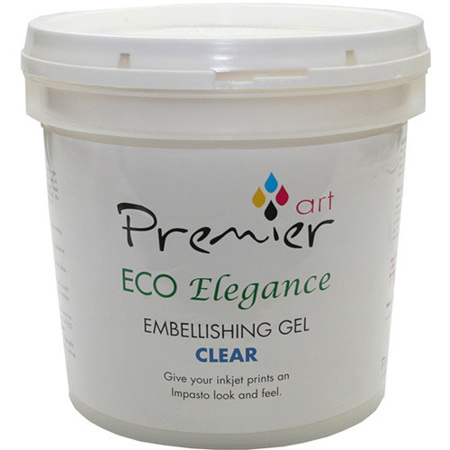 Premier Imaging ECO Elegance InkJet Print Embellishing Gel, 5 Gallon, Clear