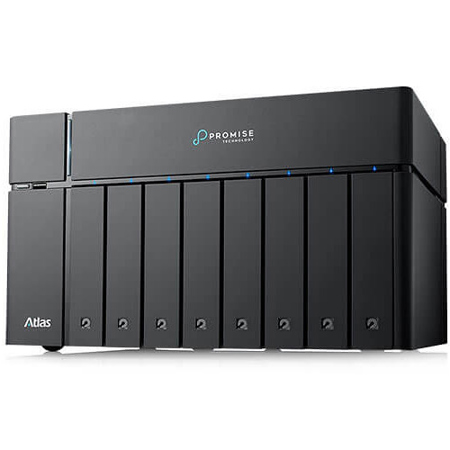 Promise Technology Atlas S8+ 64TB (8x 8TB) SATA 3 NAS Server, 10Gb/s Ethernet