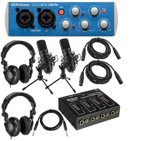 PreSonus AudioBox 96 USB 2.0 Audio Recording System With 2x Accessory ...