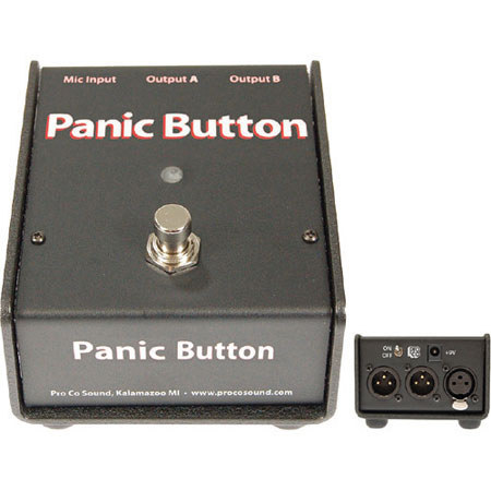 Pro Co Sound Cough Drop Series CDPB Panic Button Microphone A/B & Muting Switch