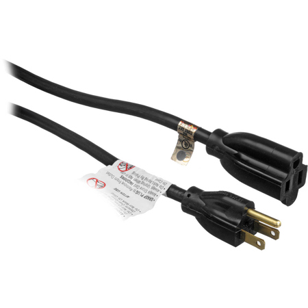 Pro Co Sound E163 25' NEMA 5-15P Male to NEMA 5-15R Female Power Extension Cable