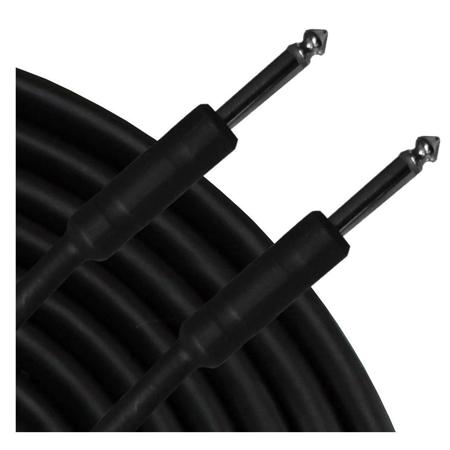 Pro Co Sound G1S-12 12' 24 AWG Guitar Instrument Cable with 2x 1/4" Shrink Over Barrel Connectors, Black