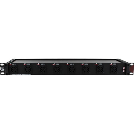Pro Co Sound IT8A 8-Channel Isolation Transformer Unit, 20Hz to 20kHz Frequency Response, >680Ohms Input Impedance, <120Ohms Output Impedance